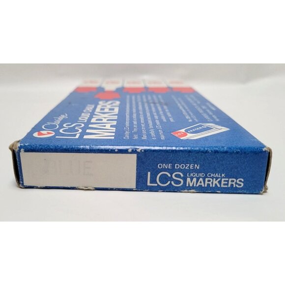 Vintage 2002 Claridge LCS Liquid Chalk Markers 12-Pack (One Dozen) 10 Blue 2 Red - Picture 8 of 10